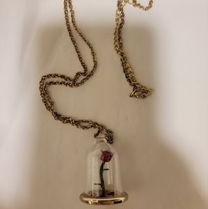 Beauty & The Beast Rose necklace